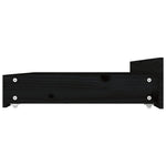 Queen Size Bed Frame in Black with Drawers and Solid Pine Wood Boho