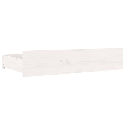 White King Bed Frame with Drawers Solid Pine Wood Storage Headboard