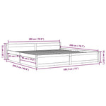 Black King Bed Frame with Drawers Solid Pinewood Sturdy Slats Headboard