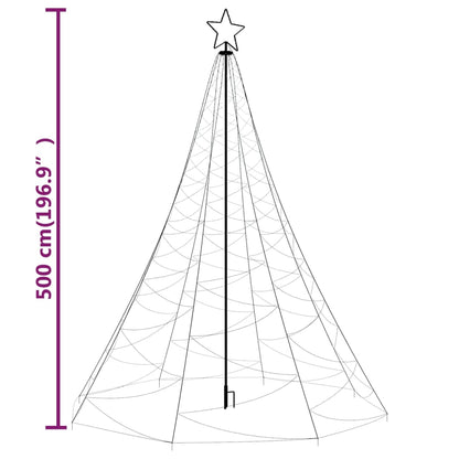 Christmas Tree with Spike Warm White 1400 LEDs 500 cm