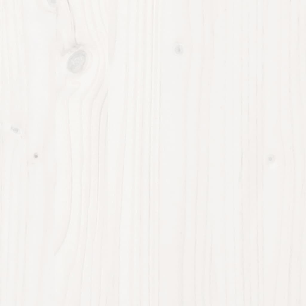 Bed Frame White Solid Wood Queen Size - 150×200cm