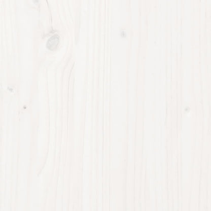 Bed Frame White Solid Wood Queen Size - 150×200cm