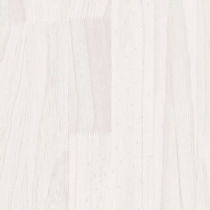 Bed Frame White Solid Wood Pine Queen Size