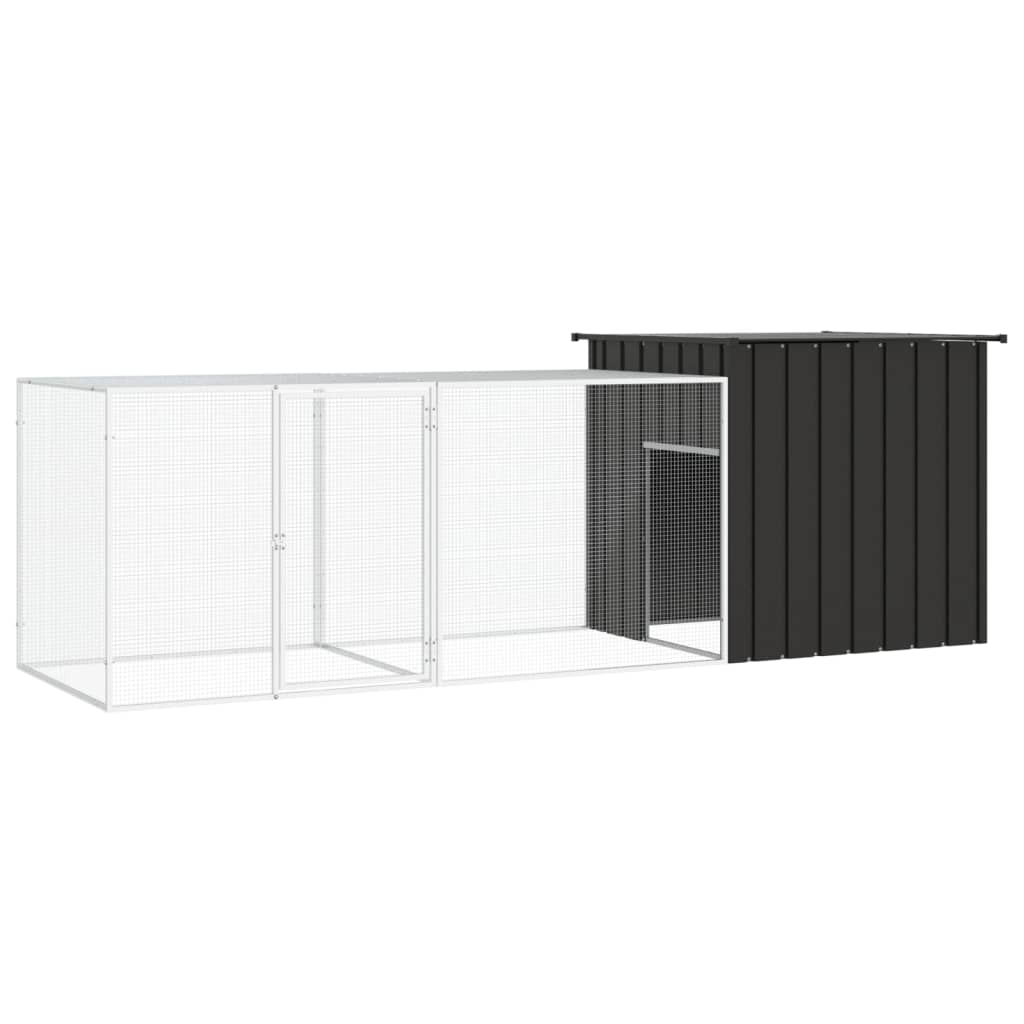 Galvanised Steel Chicken Cage 300cm Anthracite | HomeAndLiving