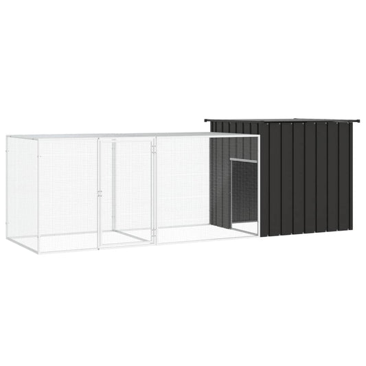 Galvanised Steel Chicken Cage 300cm Anthracite | HomeAndLiving