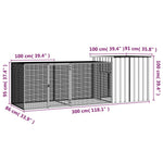 Galvanised Steel Chicken Cage 300cm Anthracite | HomeAndLiving
