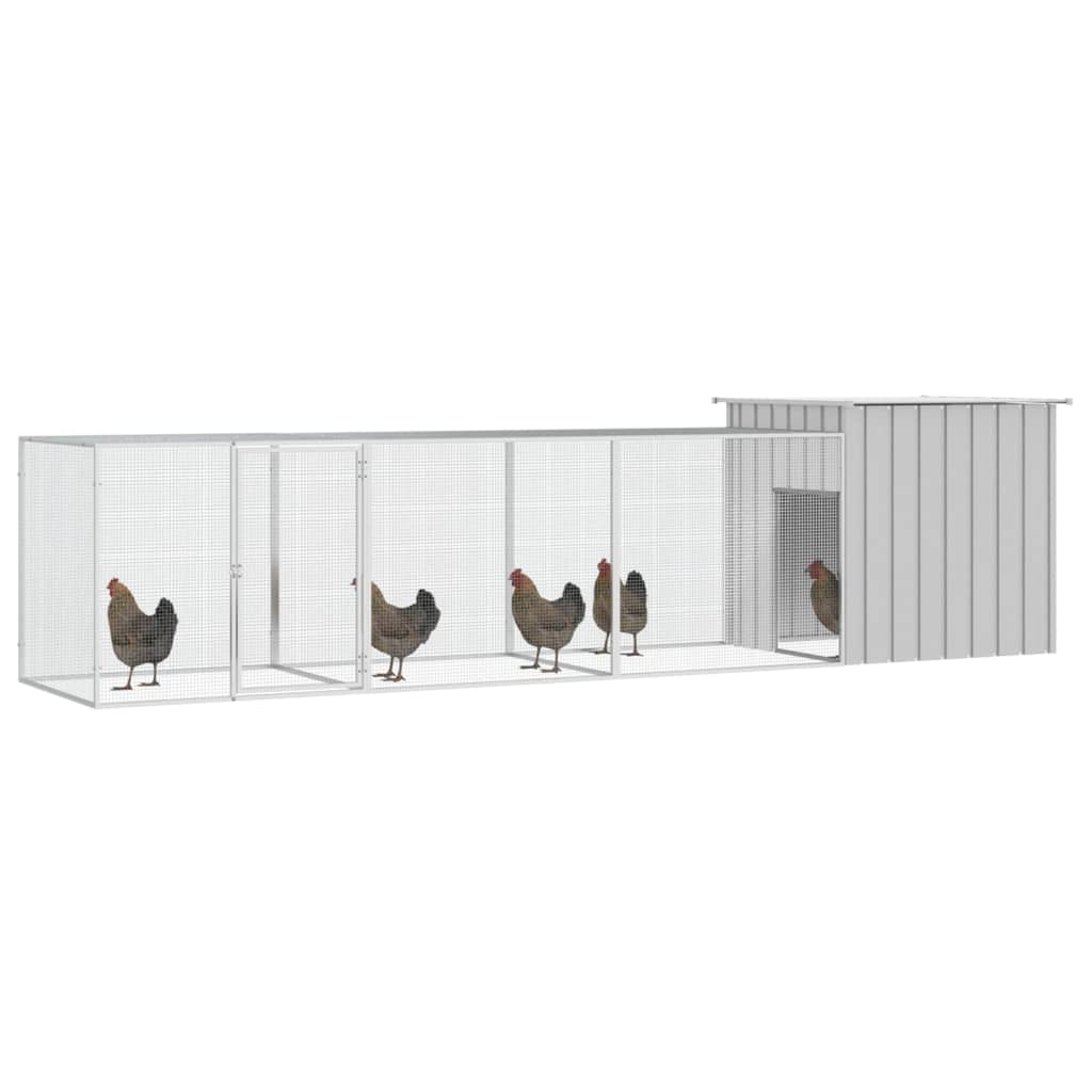 Galvanised Steel Chicken Cage 400cm Run Enclosure | HomeAndLiving