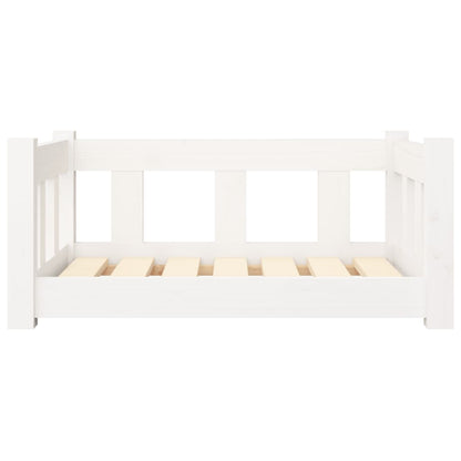 Dog Bed White Solid Wood Pine