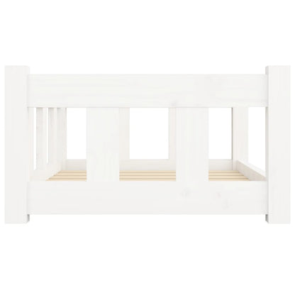 Dog Bed White Solid Wood Pine