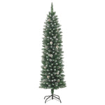 Artificial Slim Christmas Tree with Stand 150 cm PVC