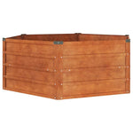 Corten Steel Raised Garden Bed 129x129cm | HomeAndLiving