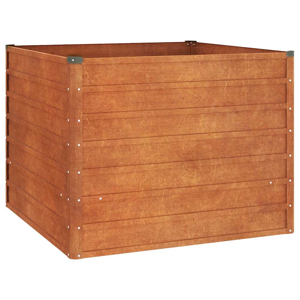 Corten Steel Raised Garden Bed 100x100x77cm | HomeAndLiving