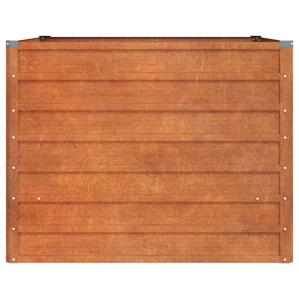 Corten Steel Raised Garden Bed 100x100x77cm | HomeAndLiving