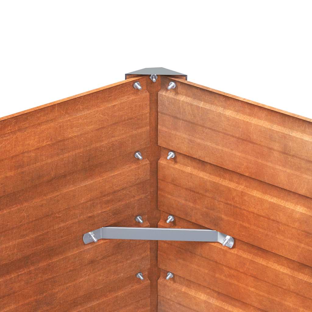 Corten Steel Raised Garden Bed 100x100x77cm | HomeAndLiving