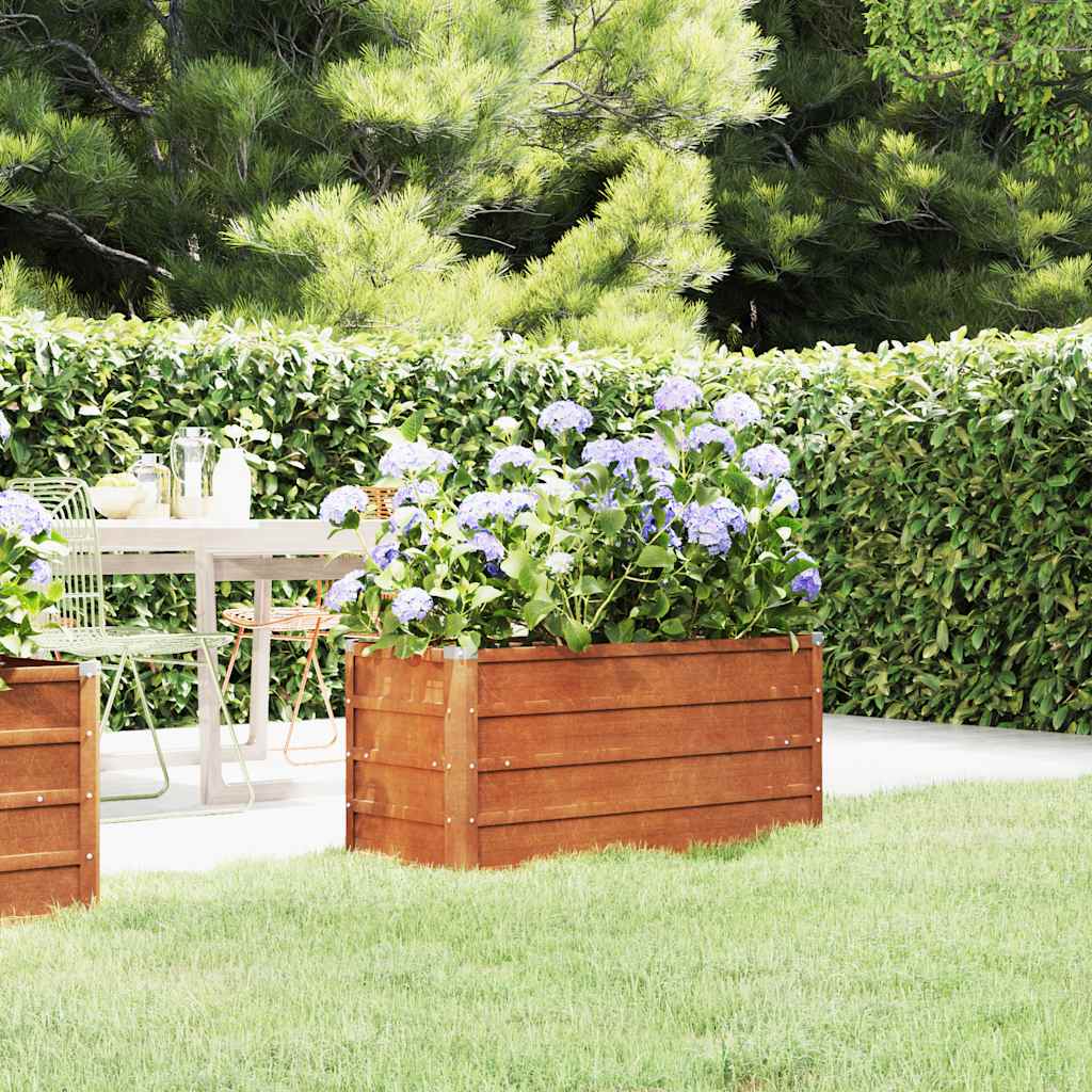 Corten Steel Raised Garden Bed 100x40cm | HomeAndLiving