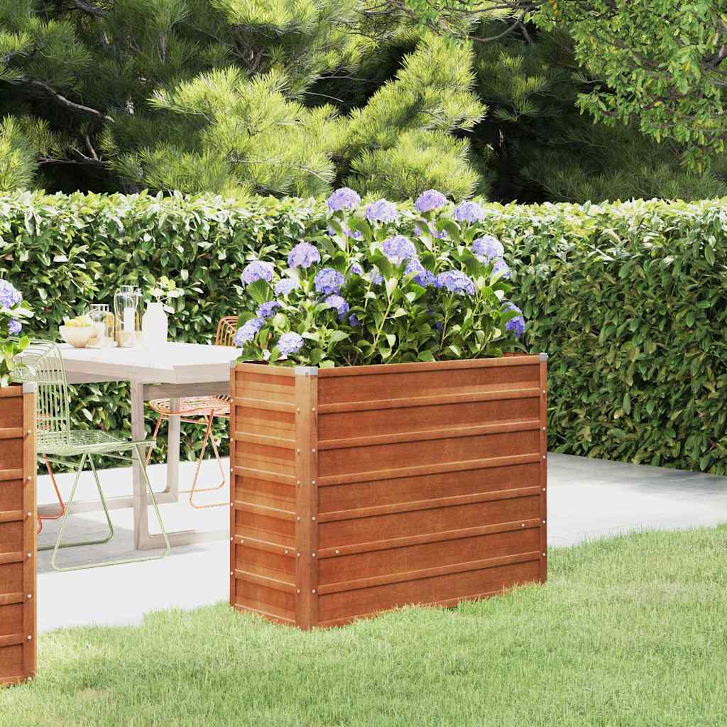 Corten Steel Raised Garden Bed 100x40cm | HomeAndLiving
