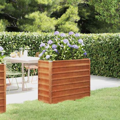 Corten Steel Raised Garden Bed 100x40cm | HomeAndLiving
