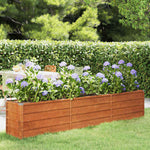 Corten Steel Raised Garden Bed 240cm Rust | HomeAndLiving