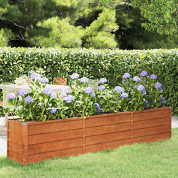 Corten Steel Raised Garden Bed 240cm Rust | HomeAndLiving