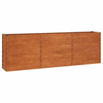 Corten Steel Raised Garden Bed 240cm Rusty | HomeAndLiving