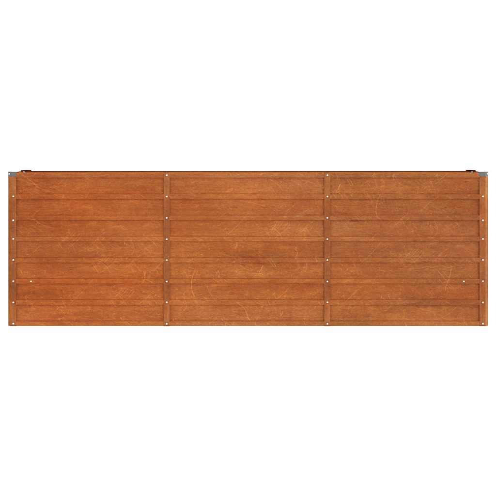 Corten Steel Raised Garden Bed 240cm Rusty | HomeAndLiving