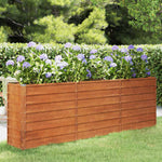 Corten Steel Raised Garden Bed 240cm Rusty | HomeAndLiving