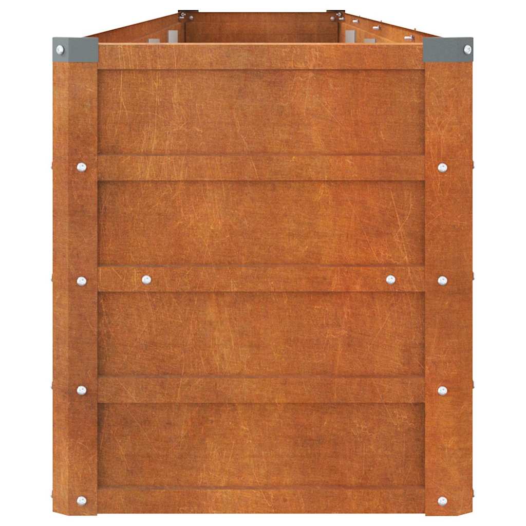 Corten Steel Raised Garden Bed 320cm Rusty | HomeAndLiving