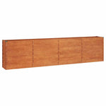 Corten Steel Raised Garden Bed 320cm Rusty | HomeAndLiving