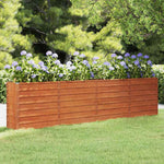 Corten Steel Raised Garden Bed 320cm Rusty | HomeAndLiving