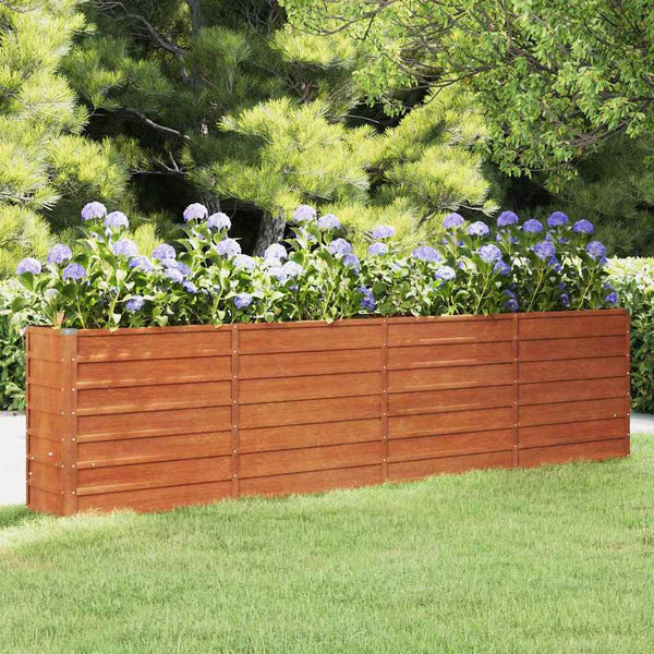  Corten Steel Raised Garden Bed 320cm Rusty | HomeAndLiving