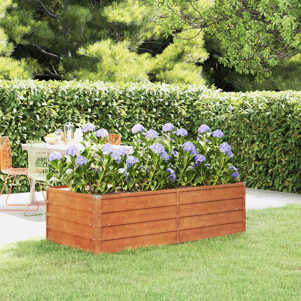 Corten Steel Raised Garden Bed 160x80cm | HomeAndLiving