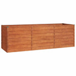 Corten Steel Raised Garden Bed 240cm Rustic | HomeAndLiving