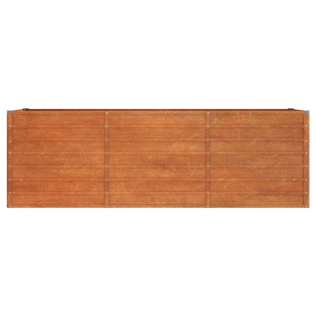 Corten Steel Raised Garden Bed 240cm Rustic | HomeAndLiving