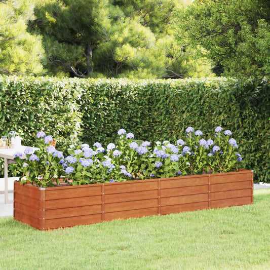 Corten Steel Raised Garden Bed 320x80cm | HomeAndLiving