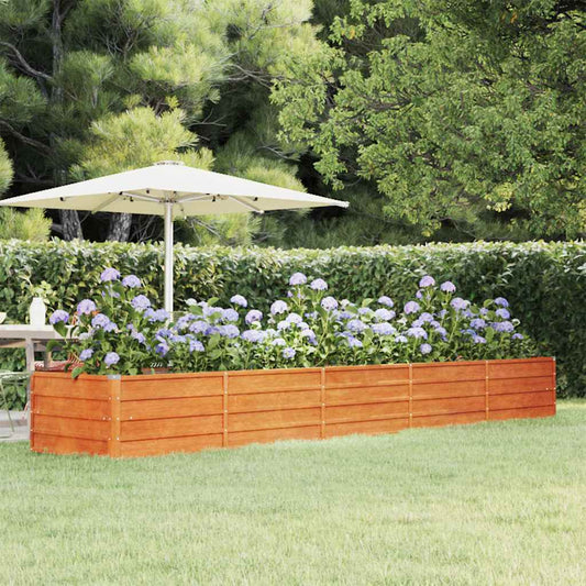 Corten Steel Raised Garden Bed 400x80cm | HomeAndLiving
