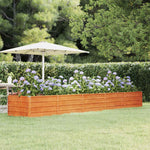 Corten Steel Raised Garden Bed 400x80cm | HomeAndLiving