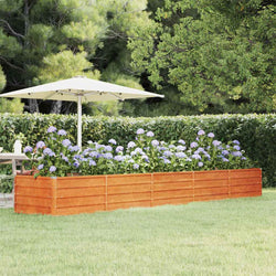Corten Steel Raised Garden Bed 400x80cm | HomeAndLiving