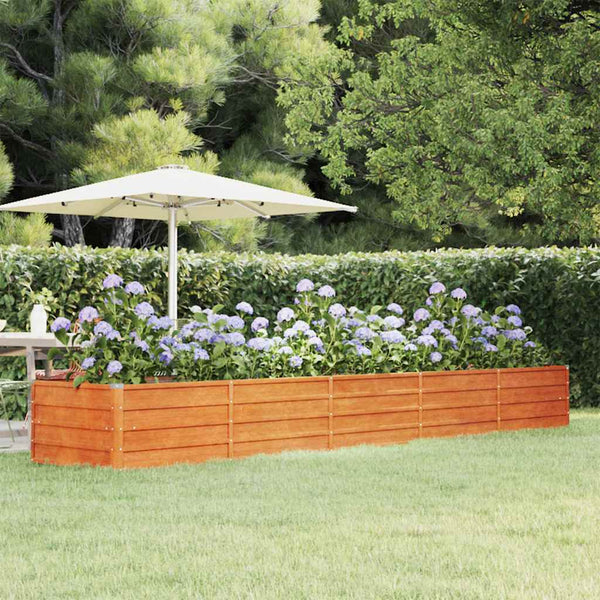  Corten Steel Raised Garden Bed 400x80cm | HomeAndLiving
