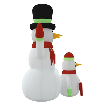 Inflatable Snowman Family with LEDs - 470×220×500cm