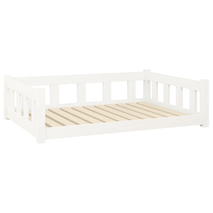 Dog Bed White Solid Wood