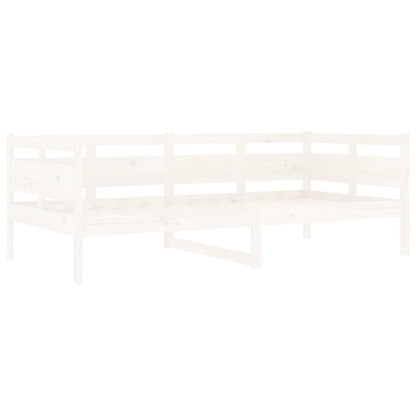 Day Bed White Solid Wood Pine Single Size