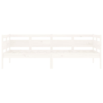 Day Bed White Solid Wood Pine Single Size