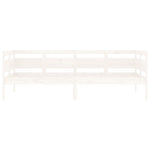 Day Bed White Solid Wood Pine Single Size