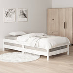 Stack Bed White Solid Wood Pine