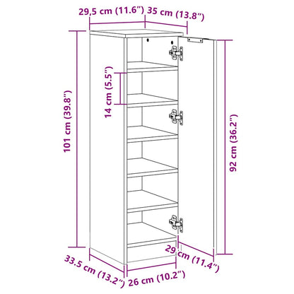 White Shoe Cabinet Engineered Wood 100cm | HomeAndLiving