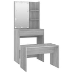 Dressing Table Set with LED Engineered Wood