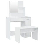 Dressing Table Set High Gloss White