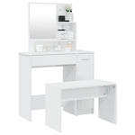 Dressing Table Set High Gloss White