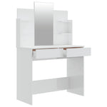 Dressing Table Set High Gloss - White