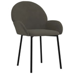 Dining Chairs 2 pcs Dark Grey Velvet